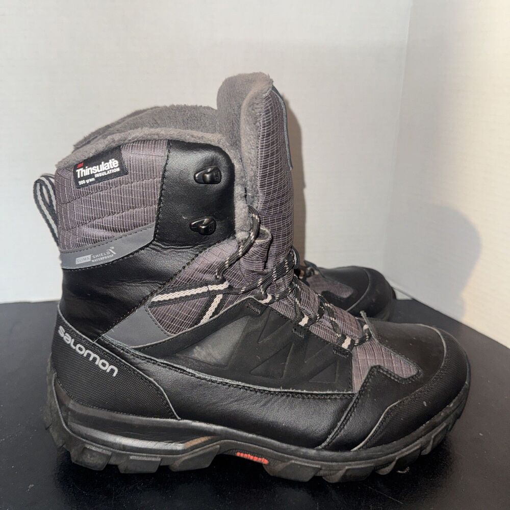 Salomon 391731 Mens Size 10 Chalten TS CSWP Waterproof Insulated Winter Boots